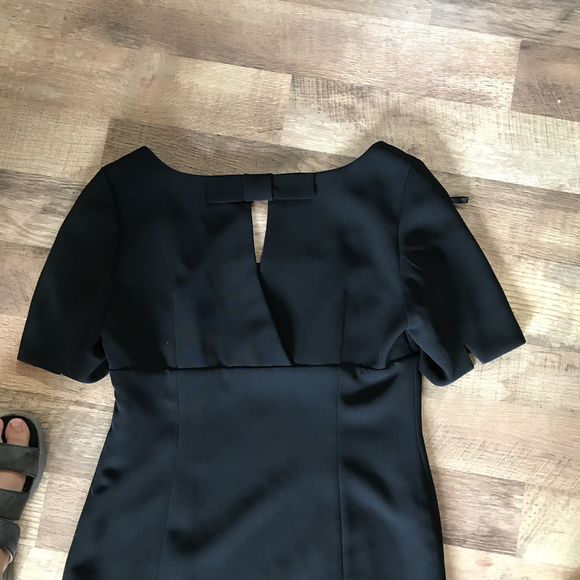 Ann Taylor black bow back square neck dress - Picture 6 of 6